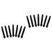 Housoutil 200 pcs Makeup Shadow Sponge Eyeshadow Brush Eye Tipped Black Double-ended Mx2pcs Blackx2pcs