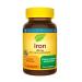 Nature Iron's Supplement 65mg Ferrous Sulfate 365 Tablets Gluten Free No Synthetic Dyes Vital for Red Blood Cell Formation
