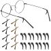 Lyivagen 8 pair silicone glasses cover slide -resistant glasses bricks end caps comfort glasses ear sparkling with 8 pairs silicone glasses ear hooks glasses holder anti -slip covers for thin glasses legs
