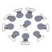 Ankroyu 10 pieces 25 mm bracker clip pacifier holder clip metal trousers carrier clips round pacifier clips durable round braces clip manufacture pacifier holder clips (gray)