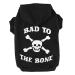 EXPAWLORER Dog Hoodie - BAD TO THE BONE Lettered Dog Sweater with Hat Pet Fall Cold Winter Clothes with Built-in Dog Lead Hole Pet Warm Outfit for Cats and Small to Large Dogs (X-Large) XL Black