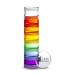 GMS 7 Day Medicine Pill Organizer - Stackable Pill Box Extra Small Size Ideal for Travel - Fits Small Tablets Pills & Vitamin Supplements - Keep Your Daily & Weekly Medicine Organized in One Place Rainbow