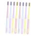 Clispeed 8st Macaron toothbrush Camping toothbrush electrically sensitive hiking toothbrush manual toothbrush micro tooth brushes lightening pocket pregnant woman charcoal soft fur