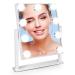 Vanity Mirror with Lights  Hollywood Lighted Makeup Mirror with 9 Dimmable LED Bulbs for Makeup Desk or Wall-Mounted  Slim Metal Frame Design Detachable 10X Magnification Plug-in with Adapter