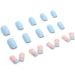 JUSTOTRY 24 Pcs Glitter Square Sky Blue French Press on Nails - Diamante Fake Nails with Nail Glue for Women's Nail Art - Buy Online on GoSupps.com