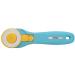 OLFA 45mm Quick-Change Rotary Cutter (RTY-2/C) - Rotary Fabric Cutter w/ Blade Cover for Crafts, Sewing, Quilting, Replacement Blade: OLFA RB45-1 (Aqua)