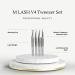 Japanese Stainless Steel M LASH V4 Eyelash Tweezers Set of 4 (Silver) - Volume Classic Hybrid Mega Volume | Lash Tool Supplies - Buy Online on GoSupps.com