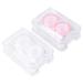 Exceart decorative lens container 2 pieces Cute contact-travel kit Servant contact lens case container holder storage box (white + pink) holder for mini contact lens container 3