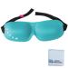 Lunashade Sleep Beauty Soft Eye Mask with Ergonomic Padded Foam and Deep Sockets for Easy Blinking (Light Blue) + eCostConnection Microfiber Cloth