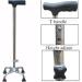 Adult Crutches Adjustable Crutches (67-85Cm) Big Four-Legged Bottom Design More Non-Slip and Stable Aluminum Alloy Material is Durable Crutches Hello Independence - Buy Online on GoSupps.com