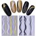 1pc Metal 3d Nail Art Stickers Curved Line Stripe Wave Nail Decals Sticker Self-adhesive Nail Design Decoration for Women Girls (random Style) - Buy Online on GoSupps.com