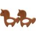 Wendysun 10pcs Cartoon Wood Teether - Natural Animal Unicorn Shape Baby Teething Nursing Beech Teether DIY Pendant Toy - Buy Online on GoSupps.com