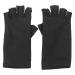 Solustre UV Protection Manicure Gloves - Anti-UV Half-Finger Nail Dryer Tools - 2 Pairs in Black for Salon & Home Use - Buy Online on GoSupps.com
