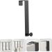 Generic 4 Pcs Door Hook Wall Mounted Clothes Hanger Wall Hanger Over Door Towel Bar Black Stainless Steel - Buy Online on GoSupps.com