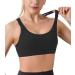 RUNNING GIRL Women's Sports Bra - High Support Medium-High with Criss-Cross Back, Padded Workout Top - Black, Large - Buy Online on GoSupps.com
