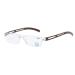 Kokobin frameworkless reading glasses visual aid with blue light filler anti blue light reading aid for women and men (brown +1.0) Braun +1.0 diopters