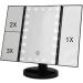Beifenl Trifold Portable LED Foldable Mirror USB Desktop Beauty Mirror Smart Contact - Black - Buy Online on GoSupps.com