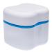 Bearals Denture Box with Brush & Strainer - Blue 2 | Denture Cup, Case, Cleaning & Soaking Cup for Mouth Guard, Retainer - Buy Online on GoSupps.com