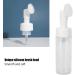Silicone Brush Head Foaming Bottle Transparent Deep Clean Facial Pores Spiral Bottle Mouth Large Diameter Round Concave Bottom Fastening Pump Head Press Type Foaming Pump Head 150ML - Buy Online on GoSupps.com