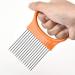 FEDBNET Kitchen Tools Onion Holder 1 PCs Onion Holder Fork Potato Cutter Slicer Stainless Steel Plastic Vegetable Slicer Orange - Buy Online on GoSupps.com
