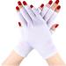 Tongyend UV Gloves for Gel Nails UV Nail Lamp Manicure Dryer Professional Nail Art Skin Care Fingerless Gloves to Protect Hands from UV Light Lamp Dryer for Manicure Dryer Outdoor Use white