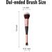Fancylovesotio Dual-ended Foundation Brush Double Ended Kabuki Brush Concealer Brush Ideal for Liquid Powder Cream Blending Buffing Concealer RoseGold - Buy Online on GoSupps.com