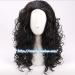 Halloween Men's Moana Maui Black Fluffy Curly Wig | Cosplay Long Hair with Hair Net - Buy Online on GoSupps.com