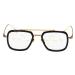 NYASAA Progressive Multifocal Reading Glasses for Men Metal Square Frame Blue Light Blocking Eyeglasses 3.50x Black