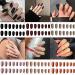 6 Packs (144 Pcs) Matte Coffin Press on Nails Medium Length Acrylic Short False Nails Set Artificial Nails Fake Solid Color with Adhesive Tabs Nail File for Women