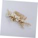 Lurrose Gold Tiara Head Piece for Wedding Bride Gold Hair Accessories Wedding Hair Comb Bridal Hair Pieces Pearl Bridal Headpiece Comb Bride Hair Comb Alloy Hair Comb Wedding Headdress - Buy Online on GoSupps.com