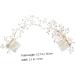 Housoutil Crystal Double Hair Comb Bridal Hair Vine Accessories Black Hair Bow Hair Comb Accessory Hair Jewelry for Wedding Childrens Crown Classic Bride Headgear Alloy - Buy Online on GoSupps.com