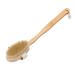 1Pcs 42cm/16.5inch Bristle Bath Brush with Detachable Long Bamboo Handle and Hanging Rope Deep Cleaning Back Scrubber Skin Cleanser Massager Exfoliator for Shower Body Washing