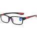 Buy IYNWBJTS Two-Tone Reading Glasses - Lightweight Anti-Blue Light Frame for Men & Women (Black & Red Size 4.00) | International Shipping Available - Buy Online on GoSupps.com