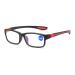 IYNWBJTS Reading Glasses Color Two-tone Frame Sports Anti-blue Light Reading Glasses Black and Red Frame Reading Glasses Lightweight Glasses for Men and Women(Color:Black Framed red Legs Size:4.00) 4.00 Black Framed Red Legs