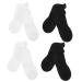 Beaupretty 4 Pairs Combed Cotton Socks Summer Socks Low-cut Liners Socks Breathable Sports Stockings All Season Cotton Socks Cotton Ankle Sock Low-cut Liner Socks Unisex Cotton Socks White black 21x5x0.3cm