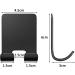 Boxing Razor Bracket Shower Hook Set - 2 Pieces Self-Adhesive Stainless Steel Multi-Purpose Towel Holder for Bathroom Bedroom & Kitchen - No Drilling Black - Buy Online on GoSupps.com