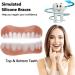 Brigtviee 2 Pairs of Dentures Cosmetic Veneers Temporary Whitening Click Veneers for Women and Men Adjustable Top and Bottom Veneers for a Confident Smile - Buy Online on GoSupps.com