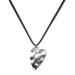 Oralgo's heart follower necklace love trailer choker titanium steel material party jewelry gift for women B black rope model titanium steel