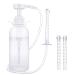 Vaginal Douche Cleaner Set Clean Press Pump Enema 3 Nozzle Tips and Tubes Manual Pressure Anti-Reflux Colon Cleanse Vaginal Enema for Men and Women (300ML)