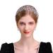 Aoligrace CZ Bride Headband Birthday Party Headpiece Silver Gold Cubic Zirconia Bridal Headwear Wedding Hair Accessories