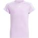 adidas Girls Train Essentials Aeroready 3-Stripes Slim-fit Training Tee T-Shirt 13-14 Years Bliss Lilac/White