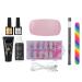 8PCs Nail Art Tools Set Manicure Extension Tool Nail dryer Lamp Mini Extension Kleber Builder Manicure Extension tool (coffee)