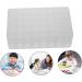 PLAFOPE Plastic Tray 4pcs Boxes Stationery Organizer 40 Slot Pen Holder Nail Cosmetics Organizer Container Chassis Brush - Buy Online on GoSupps.com