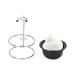Beard Shaving Bowl Kit Men Shaving Razor Brush Stand Beard Care Cleaning Stainless Steel Shaving Bowl Accessories Stand Shaving Tool Set for Barber