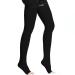 Bella maintenance Medical compression stockings women & men 20-30 mmHg graded support thighs support stockings edema compression socks without foot with silicone band m black