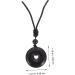 Magiclulu Crystal Necklace with Safety Buckle | Amethyst Accessories for Men & Women | Perfect Festival Supply | 3x3x1cm Black - Buy Online on GoSupps.com
