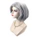 2018 Ombre Gray Blonde Bob Wig - Short Wavy Synthetic Hair 33cm | 2 Tones Silver Gray for Women - Buy Online on GoSupps.com