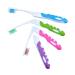 WJRQD foldable travel toothbrush portable soft toothbrush bristle toothbrush with box for travel camping school (blue pink green purple) -4 pieces