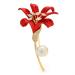 Pin Jewelry Gifts for Women Ladies Fashion Accessories Ladies Elegant Enamel Lily Brooch Cubic Zirconia Flower Party Banquet Brooch Brooches & Pins
