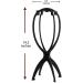 2 Pack Portable Wig Holder Stands - Foldable Short Wig Display for Easy Storage - Black Plastic - Buy Online on GoSupps.com